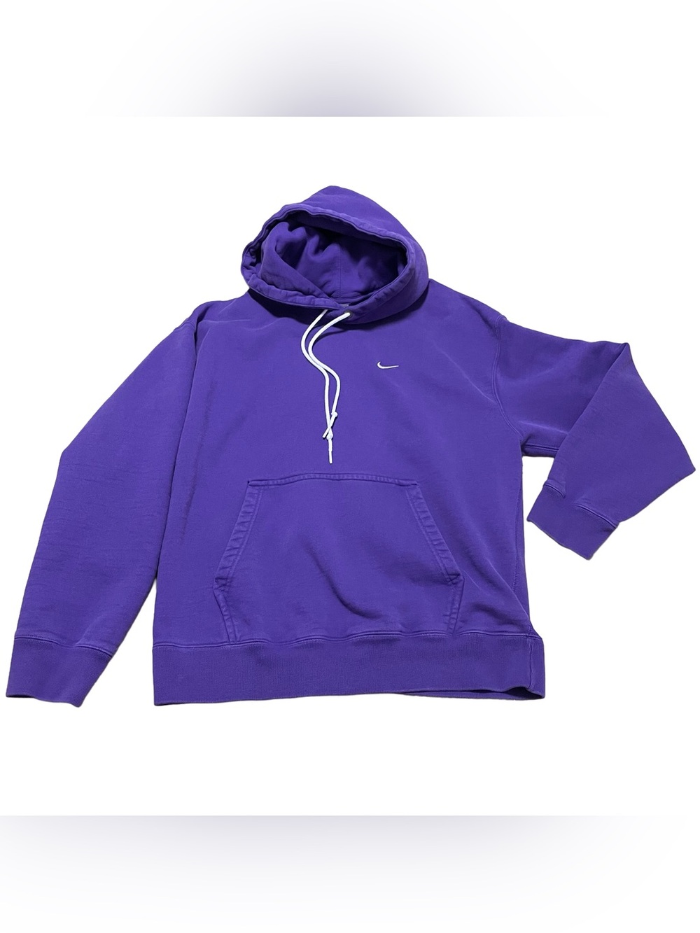 Nike Purple Pullover Hoodie with White Swoosh